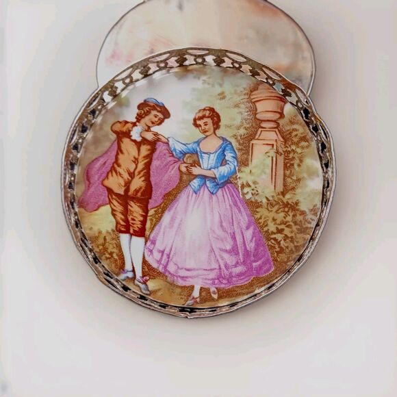 Vintage Limoges Hand Painted Porcelain Made In France Rococo Style - Picture 4 of 4